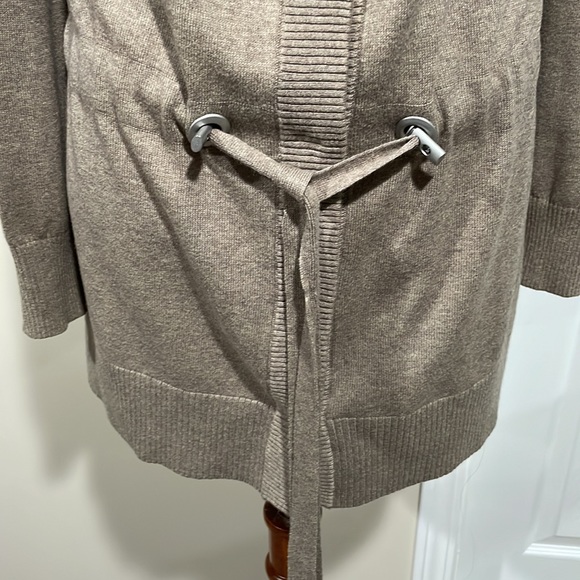 Banana Republic long draw-string waist hooded wool blend sweater. - Picture 6 of 8
